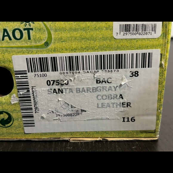 Naot Santa Barbara Cobra Snakeprint Sandals Grey/White Womans EU 38/US 7-7.5 - Picture 14 of 15